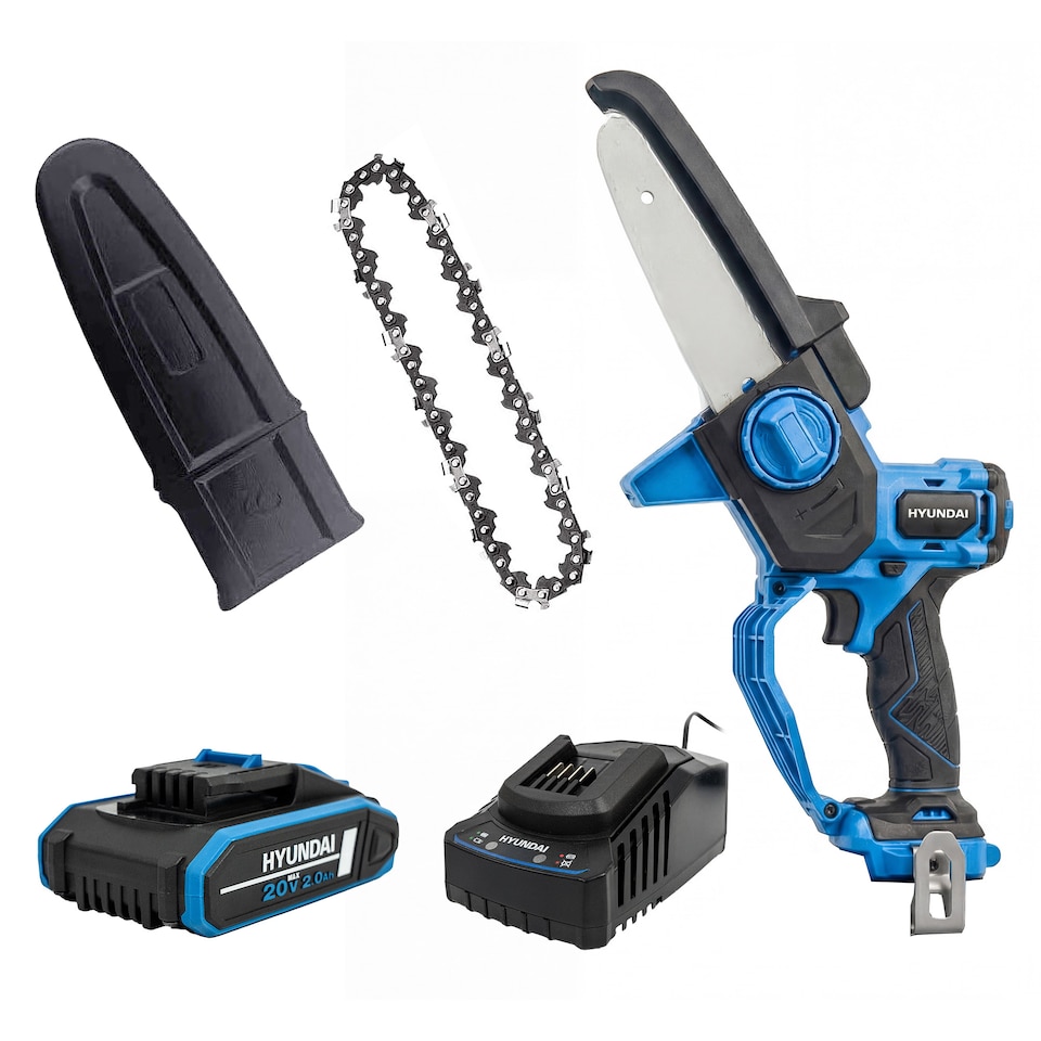 image 1 of Hyundai Mini Chainsaw 6" 20V Includes Chain, 2Ah Battery & Charger HY20CCS150