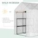 image 5 of Outsunny Greenhouse for Outdoor, Portable Gardening Plant Grow House w Shelf