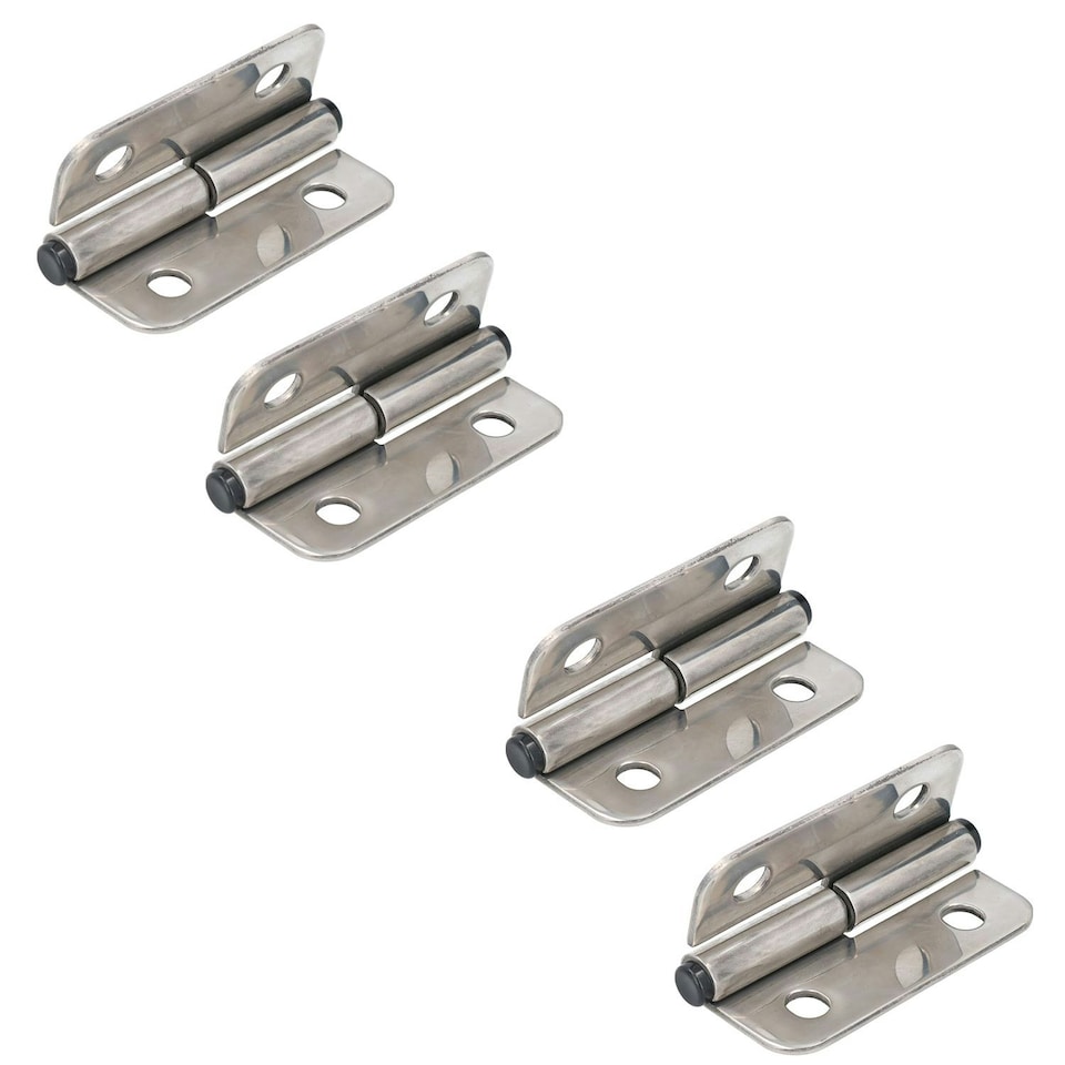image 1 of Stainless Steel Lift Off Leaf Hinge Right 76x100mm Heavy Duty Door Hatch 4PK Silver
