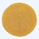 image 1 of Homescapes Luxury Reversible Round Bath Mat - Mustard | Yellow | Mustard Yellow