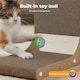 image 5 of Skylos 48cm L Shaped Cat Scratching Board with Ball Toy Wall Furniture Brown