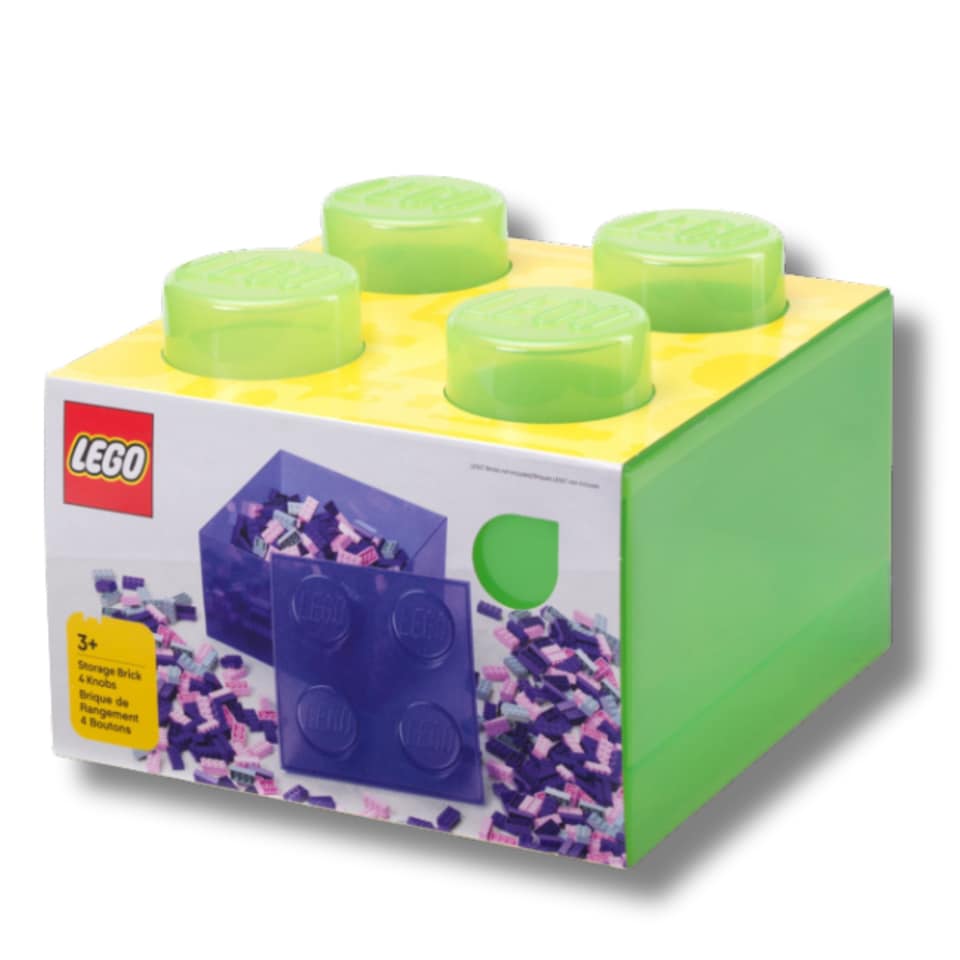 image 1 of LEGO Storage Brick 4 Stud - Translucent Light Green
