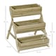 image 7 of Outsunny 3 Tier Raised Garden Bed Wooden Elevated Planter Box Kit, Brown