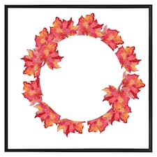 Autumn reath (Picture Frame) Black | XS