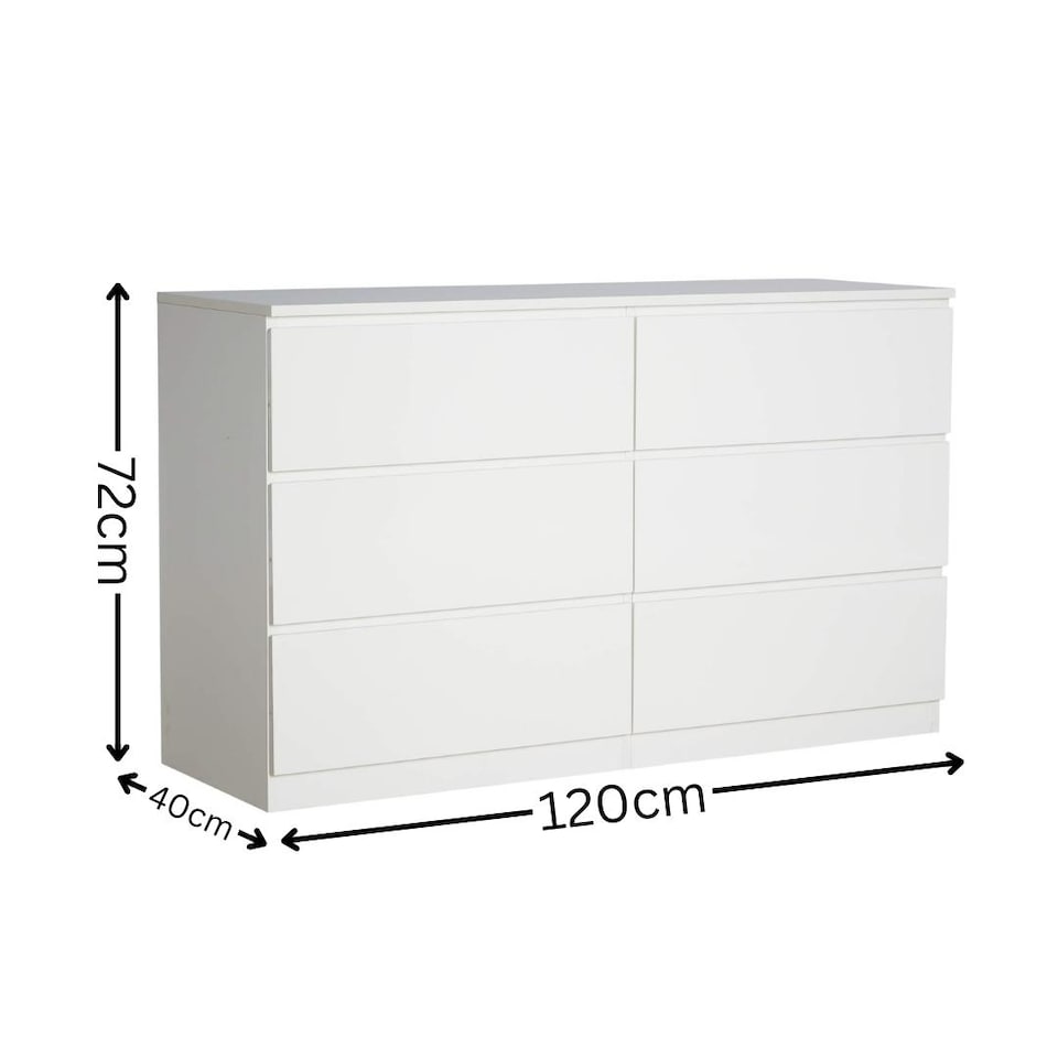 image 1 of Chest Of Drawers Spacious Bedroom Furniture Storage Unit Modern Organiser | White
