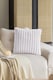 image 2 of Living and Home Striped Plush Sofa Throw pillow with Insert,White | White