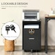 image 3 of Vinsetto Mobile File Cabinet Lockable Documents Storage w/ 5 Wheels Black