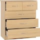 image 6 of Nevada 3 Door Wardrobe 4 Piece Bedroom Set Brown | Sonoma Oak