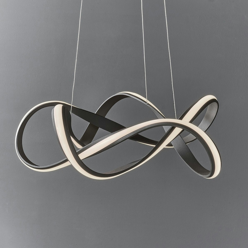image 1 of Synergy LED Ceiling Pendant Textured Coffee & White Silicone