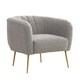 image 1 of Ronan Boucle Fabric Accent Chair - Light Grey