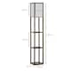 image 7 of HOMCOM Floor Lamp Reading Lamp with 3-Tier Storage Shelf for Home Office Brown