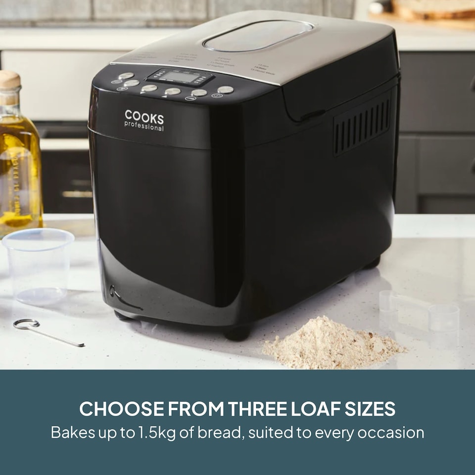 image 1 of Cooks Professional XL Digital Bread Maker with 15 Programmes, Timer & Keep Warm Function