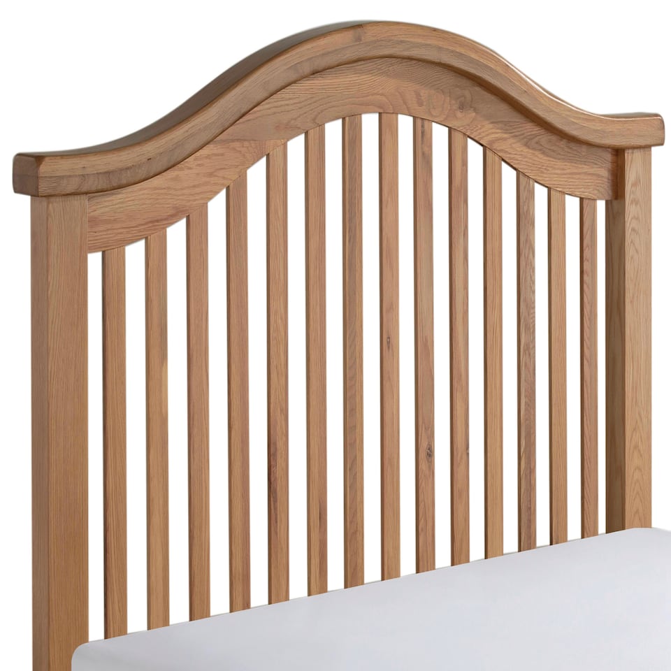 image 1 of 6ft Super King Real oak,Chunky, Curved, Solid,strong,wood bed frame.Low foot end wooden bedstead