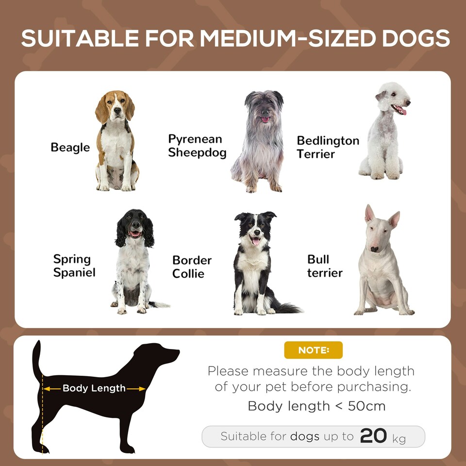 image 1 of PawHut 76cm Elevated Dog Bed Cooling Raised Pet Cot UV Protection Canopy Brown