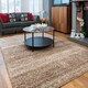 image 2 of KUKOON Beige Striped Mottled Shaggy Living Room Area Rug 120cm x 170cm