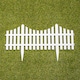 image 8 of 2 x 33cm 4 Piece Set White Wood Effect Picket Fence Garden Edging | White | White | 2