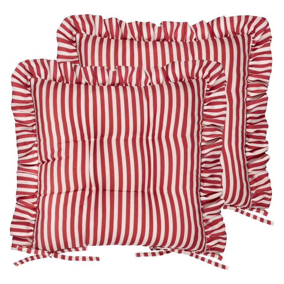 image 1 of Wylder Millie Ruffle 2 Pack Indoor Outdoor Seat Pads