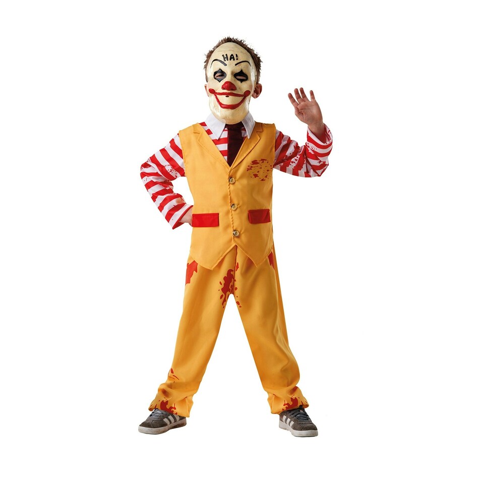 Bristol Novelty Childrens/Kids Dapper Clown Costume - Yellow/Red/White - L L