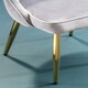 image 3 of Interiors by Premier Grey Velvet Dining Chair, Mid-Century Modern Grey and Gold Velvet Dining Chairs, Luxury Dining Chair