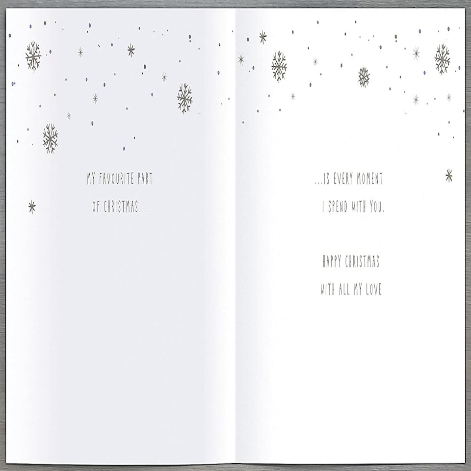 image 1 of 3D Cut Out Foiled Embellished Wife Christmas Card