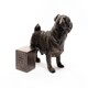 image 3 of Pug Plant Pot Feet - Set of 3 - L6.5 x W7.5 x H8 cm Brown