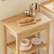 image 7 of SoBuy Kitchen Trolley with Drawer and 2 Shelves, Natural Bamboo, 22.8x15.7x33.8 in, 10.75 kg - FKW135-N