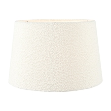 40cm White Boucle Tapered Lampshade White
