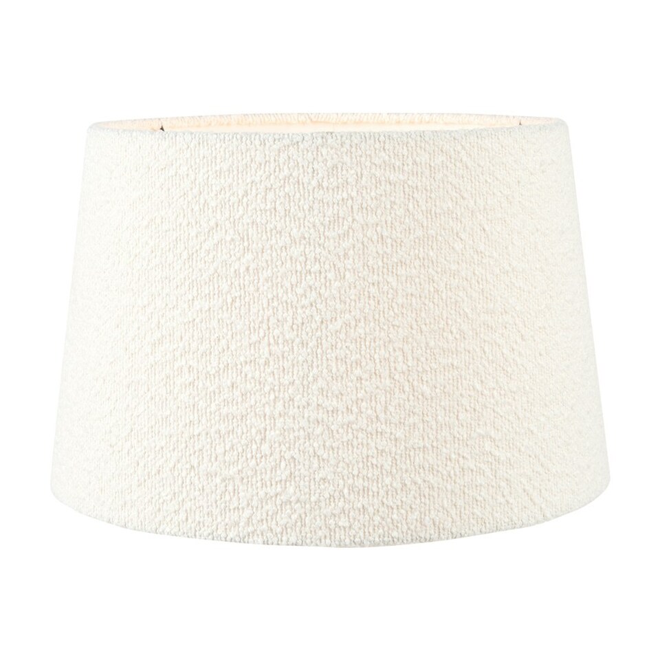 image 1 of 40cm White Boucle Tapered Lampshade White