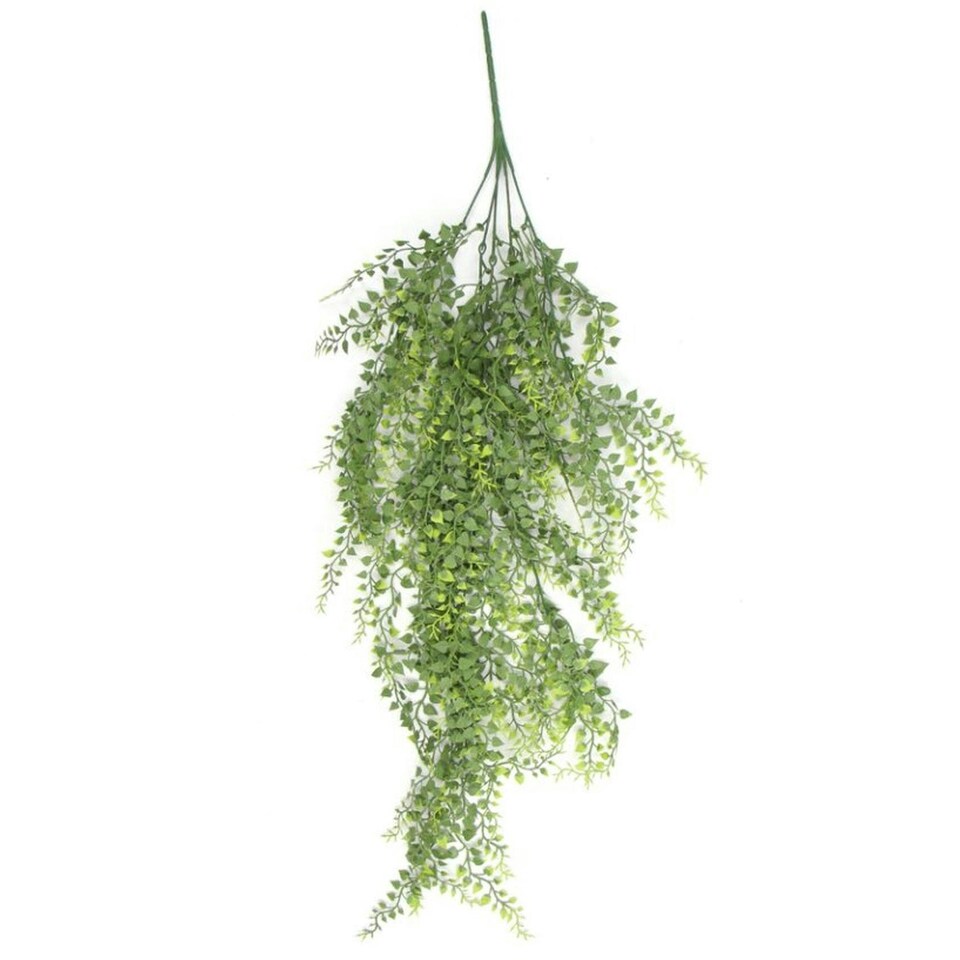 image 1 of Hanging UV and Fire Resistant Artificial Trailing Button Fern Plant 82cm