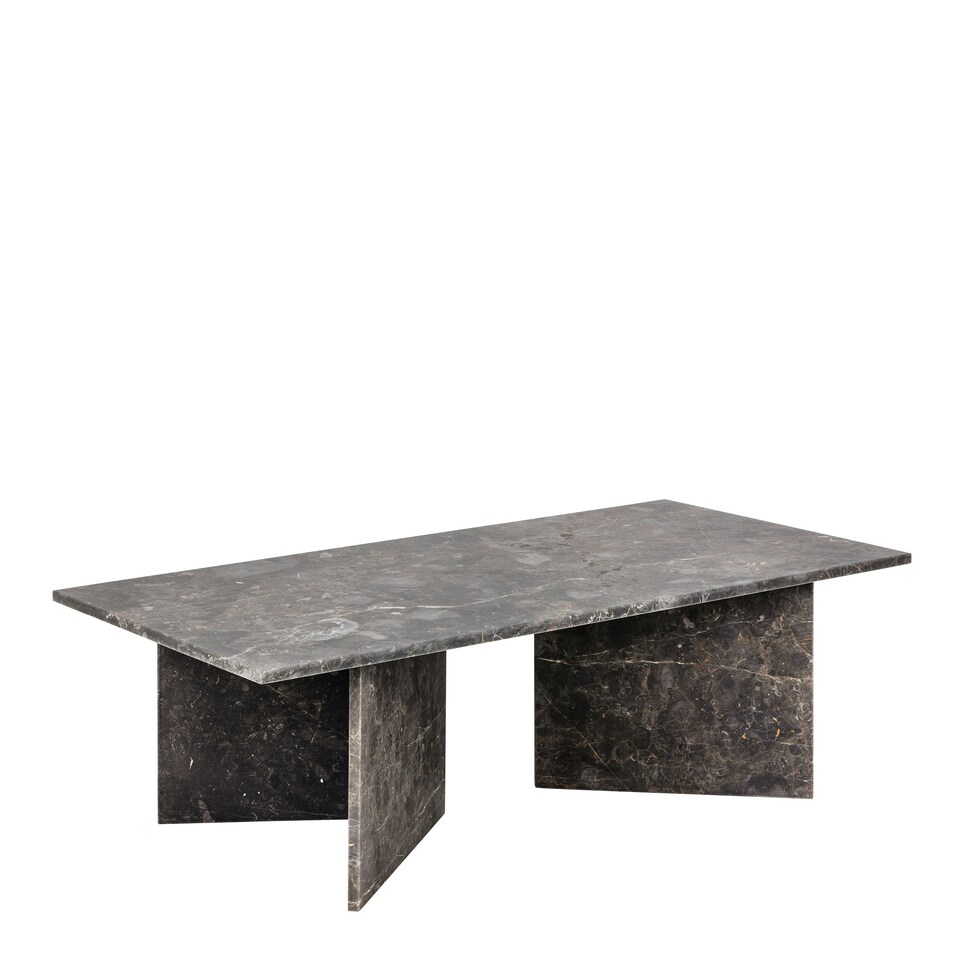 image 1 of Vega Coffee Table with Marron Marble Top 90cm
