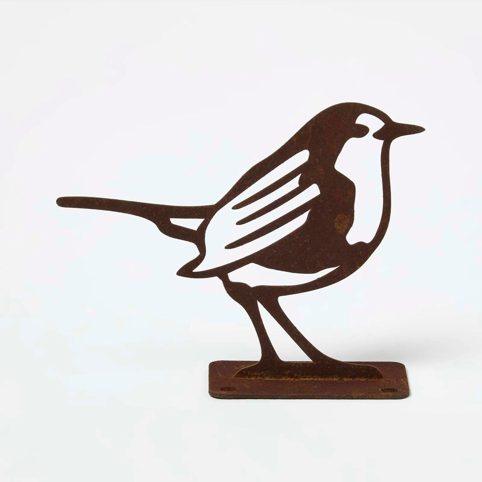 image 1 of Homescapes Steel Robin Fence Topper Brown