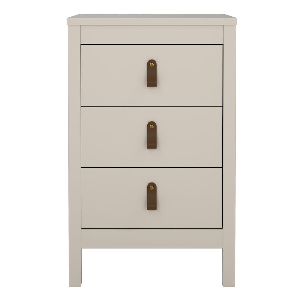image 1 of Barcelona Bedside Table 3 Drawers in Cashmere N/A