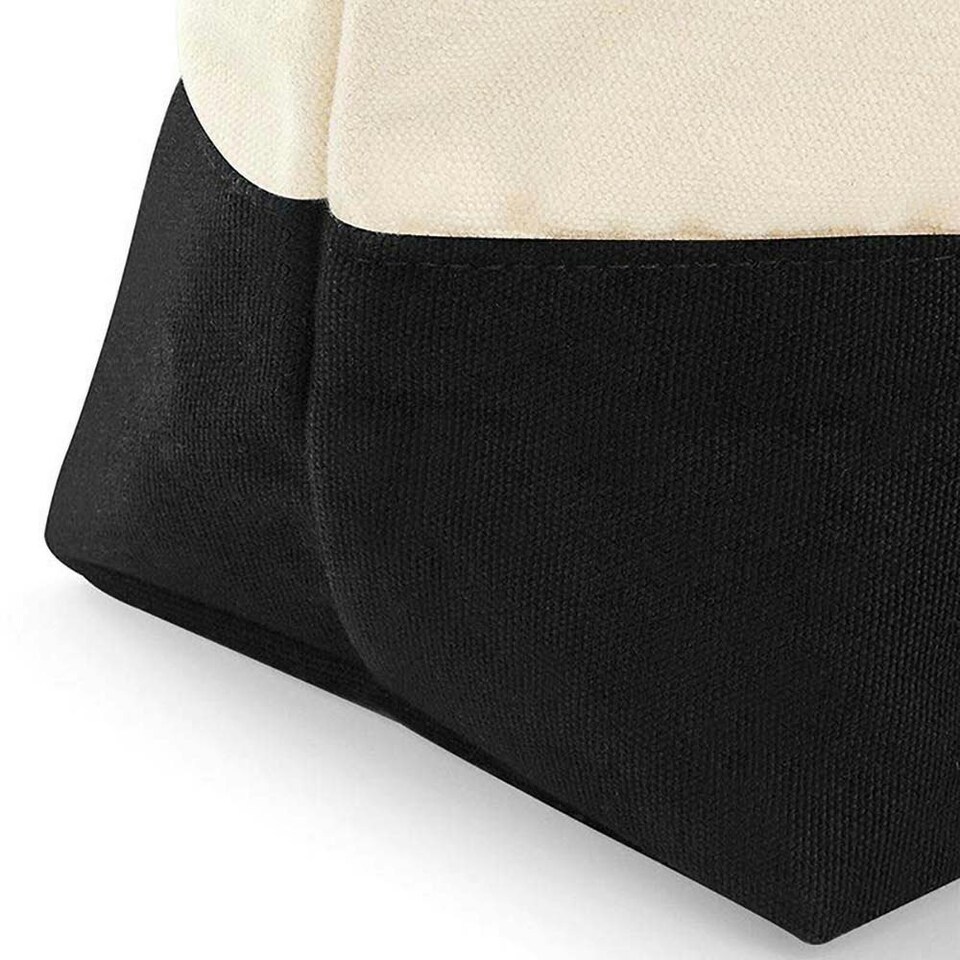 image 1 of Westford Mill Dipped Base Canvas Accessory Bag - Natural/Black - M Cream