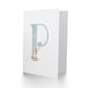image 2 of Greeting Card Bunny Rabbit Alphabet Letter P New Baby 1st Birthday
