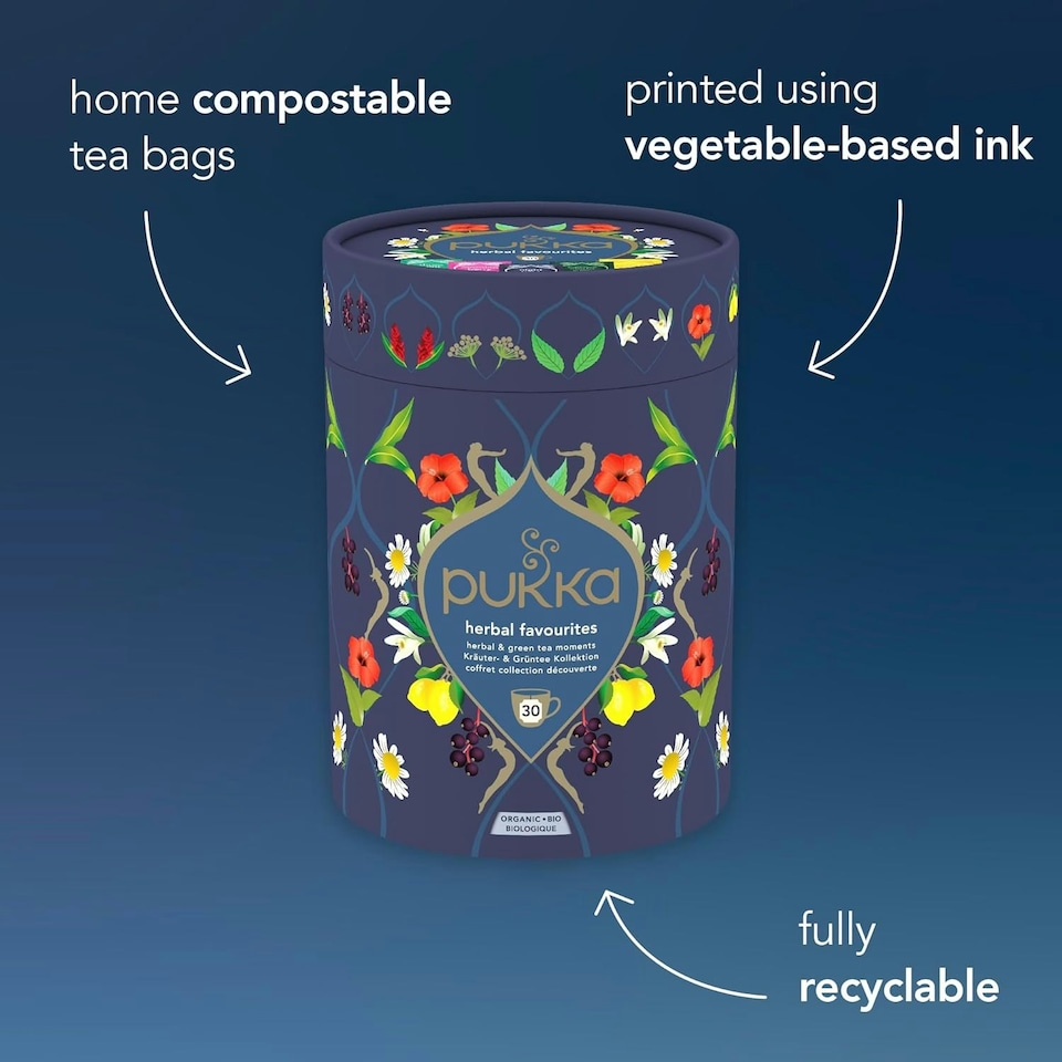 image 1 of Pukka Herbs Favourites Herbal Tea Gift Set, Ideal Gifts, 30 Teabags, 5 Flavours