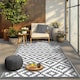image 5 of Green Decore Lightweight Reversible Stain Proof Plastic Outdoor Rug  Nirvana, Grey/White, 120cmx180cm (4ftx6ft) | Grey
