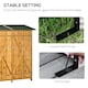 image 4 of Outsunny Small Shed, Wooden Garden Shed with Flexible Table, Hooks and Ground Nails, Lockable Tool Shed with Asphalt Roof, 140 x 75 x 157cm, Natural
