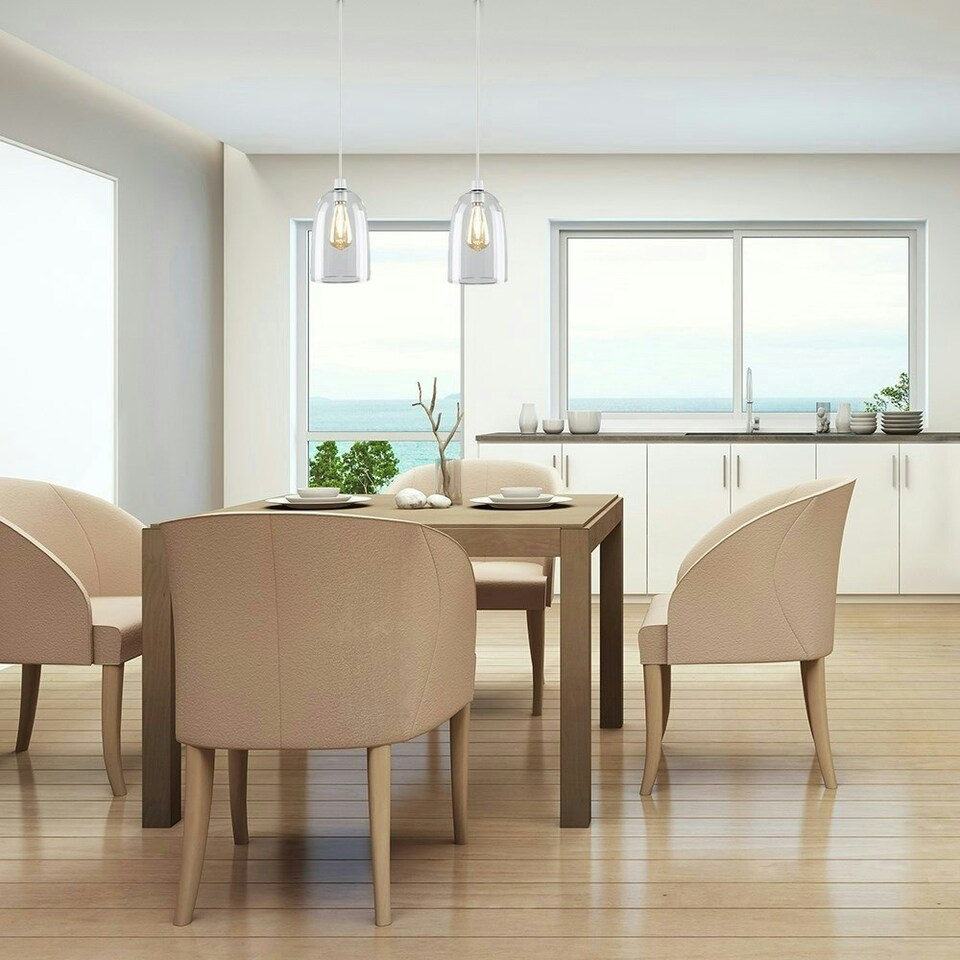 image 1 of ValueLights Modern Clear Dome Shaped Glass Ceiling Pendant Light Shade