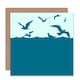 image 1 of Seagulls Water Sky Birds Art Blank Just to Say Card