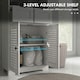 image 5 of kleankin Bathroom Storage Cabinet with Louvred Doors White