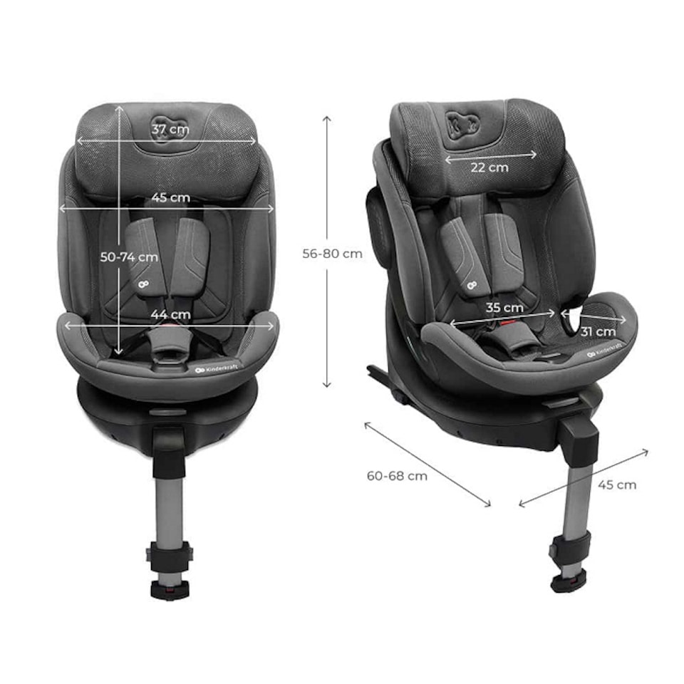 image 1 of Kinderkraft XRIDER 2 i-Size Car Seat | Grey | Grey