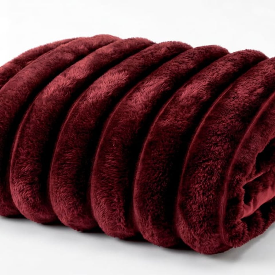 image 1 of Deyongs Alnwick Jumbo Ribbed Supersoft Fleece Throw Blanket