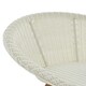 image 4 of Interiors by Premier White Rattan Indoor chair with Wood legs Finish, Artistic Faux Chair for Living Room, Outdoor Chair
