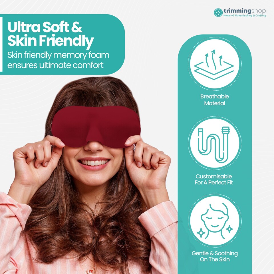 image 1 of 3D Sleep Eye Mask with Adjustable Strap Luxury Blindfold Sleep Mask