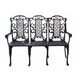 image 1 of Victorian Bench (3 Seater) British Made, High Quality Cast Aluminium Garden Furniture - L55 x W145 x H101 cm Black