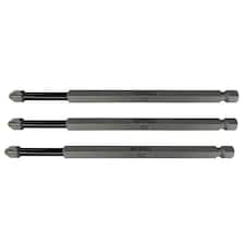 Faithfull Pozidriv Impact Screwdriver Bits PZ2 x 150mm (Pack 3)