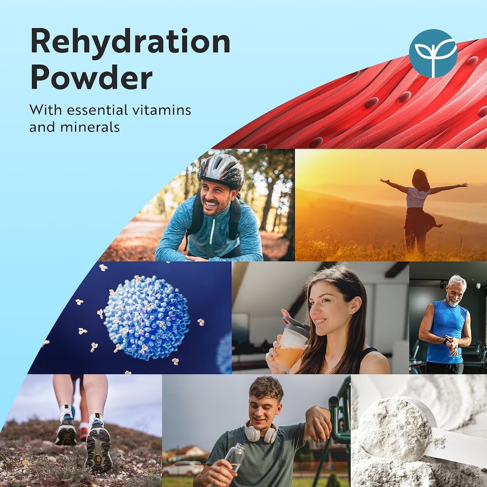 image 1 of Hydravive Rehydration Electrolytes Powder - High Strength Vitamin C & 8 B Vitamins: B1, B3, B5, B12 Supplement Sachet Drink - 7 Pack Lemon/Lime