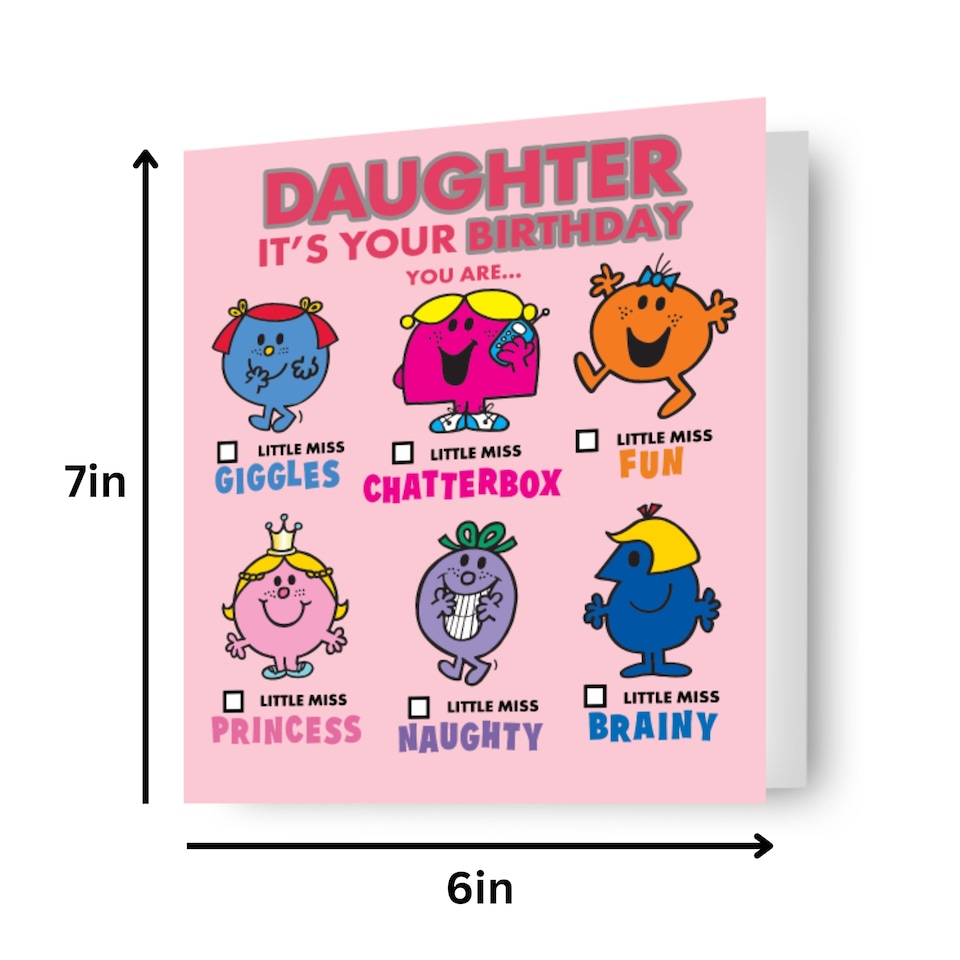 image 1 of Mr Men & Little Miss Daughter Birthday Card