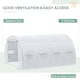 image 4 of Outsunny 4 x 3 x 2 m Polytunnel Greenhouse Pollytunnel Tent w/ Steel Frame White
