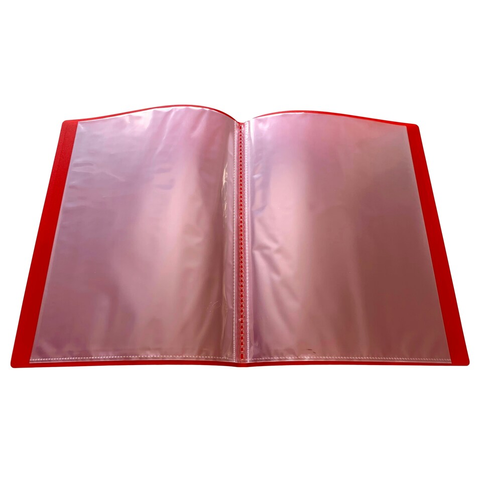 image 1 of A4 Red Flexible Cover 10 Pocket Display Book